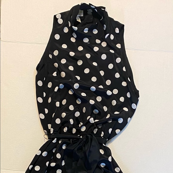 VICTORIA SECRECT POLKA DOT WIDE LEG PANT ROMPER S - Picture 1 of 2